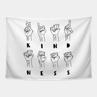 Kindness, American Sign Language ASL - GraphicLoveShop Tapestry