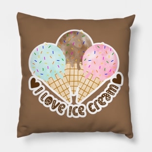 I love Ice Cream Pillow