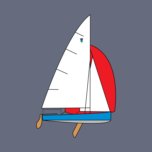 Thistle Sailboat - Light Blue by CHBB