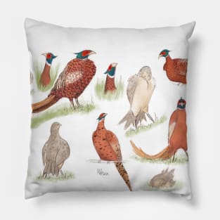 Wild british Pheasant  studies Pillow