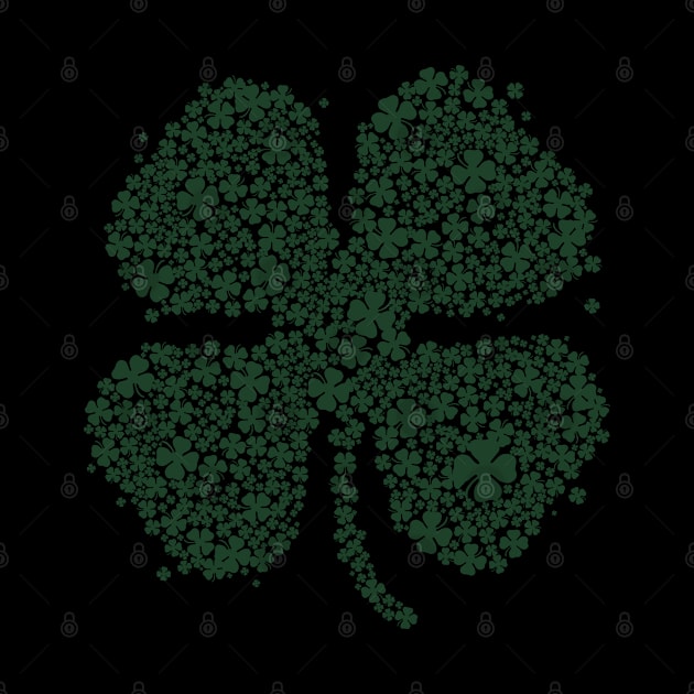 Four Leaf Clover Green Shirt St Patricks Day Shamrock Shirt by vo_maria