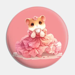 Coquette Sad Hamster Pin