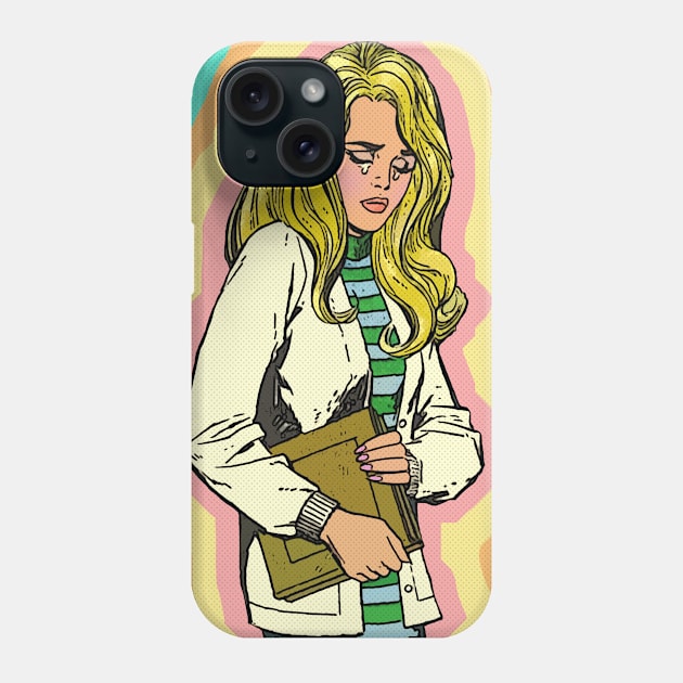 Vintage 60s Illustration Crying Girl #2 Artwork Phone Case by DankFutura