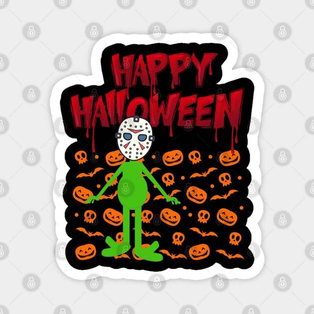 Happy Halloween Alien X Jason Magnet by MAii Art&Design