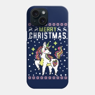 Merry Christmas Unicorn Phone Case