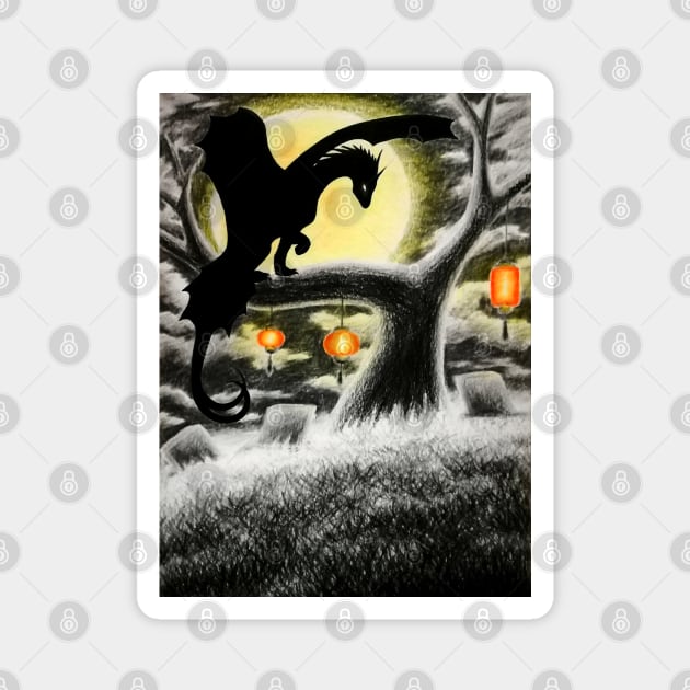 Two Tailed Gloom Magnet by Lycoris ArtSpark