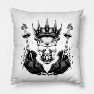 Barbells with Skull with crown Pillow