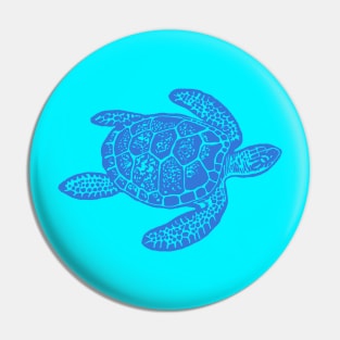 Blue Honu Sea Turtle Pin