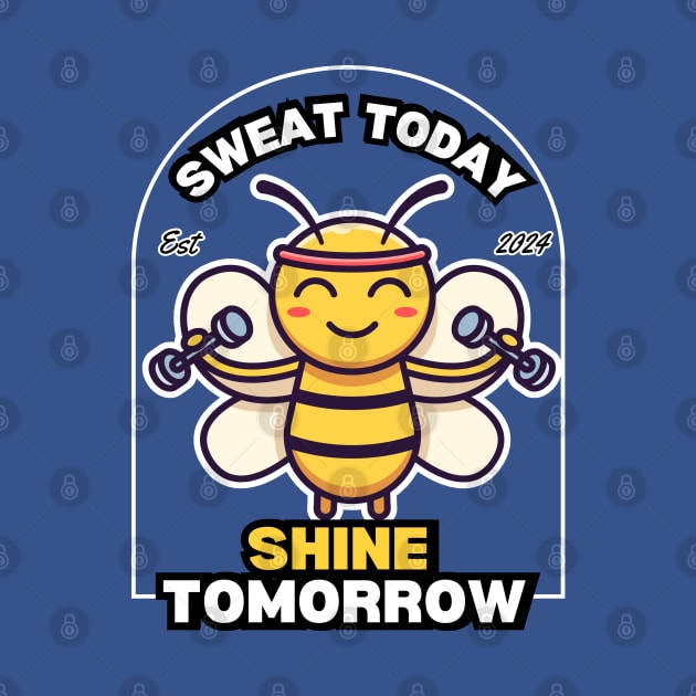 Sweat Today & Shine Tomorrow Bee by twitaadesign