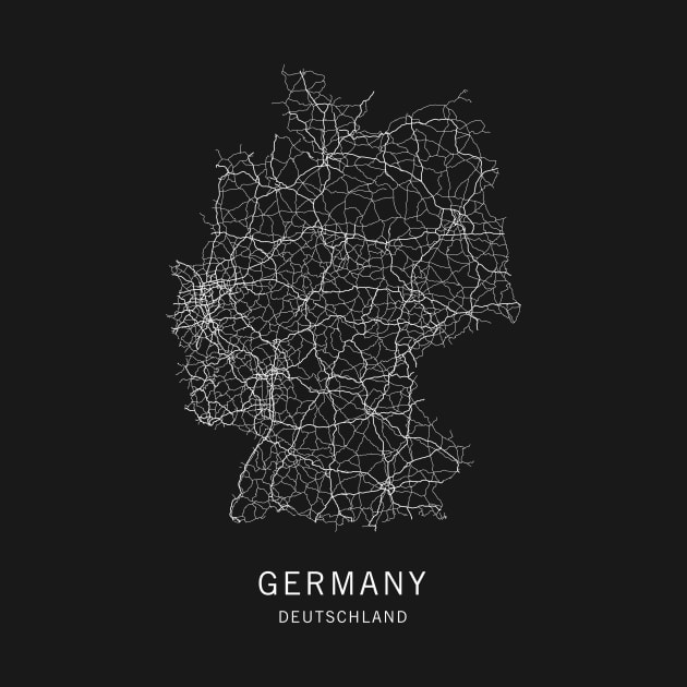 Germany Road Map by ClarkStreetPress