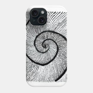 Double shell Fibonacci spiral golden ratio Phone Case