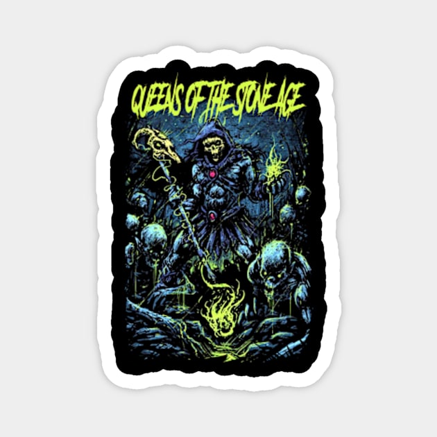 QUEENS OF THE STONE AGE BAND MERCHANDISE Magnet by Rons Frogss