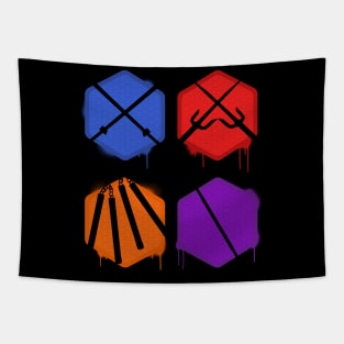 Weapons Turtles Tapestry