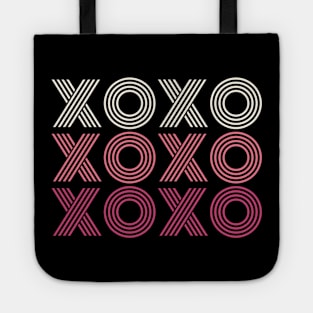 Xoxo Hugs and Kisses Retro Style Valentines Day Tote