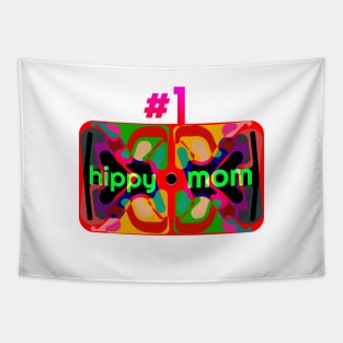 #1 Hippy Mom - Fun Hippie Mom Design Tapestry