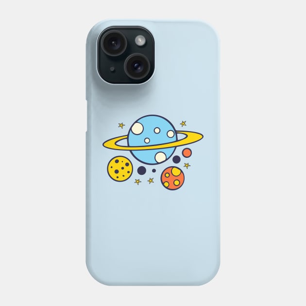 Planet Illustration Phone Case by yudabento