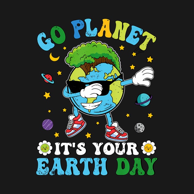 Dabbing Earth Day 2024 Groovy Go Planet by Zu Zu Xi Xi