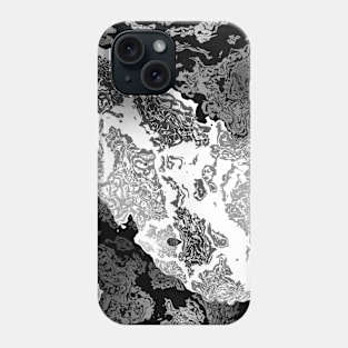 Black & White Marble Mountains Nature Phone Case