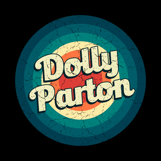 Graphic Dolly Name Retro Vintage Circle by Mysterious Astral City