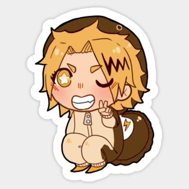 electric eel kaminari kaminari denki sticker teepublic