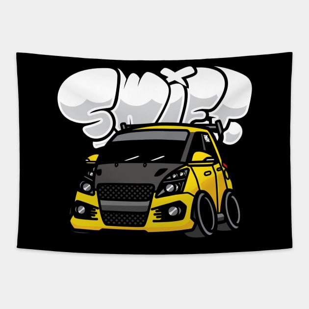 Suzuki Swift ZC32s Tapestry by Rockartworks