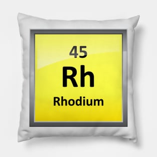 Rhodium Periodic Table Element Symbol Pillow