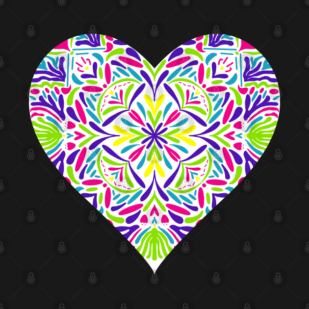 Coral Mandala Heart by Hsbetweenus