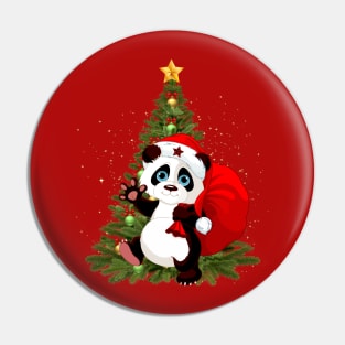 Cute Panda Claus Arrived - Adorable Panda - Kawaii Panda Pin