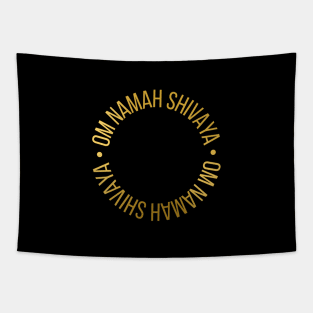 Ohm Namah Shivaya Gold Tapestry