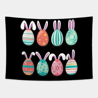 Cute Eggs Easter Day Family Matching Pajama Egg Hunting Tapestry