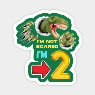 2nd Birthday Dinosaur Magnet