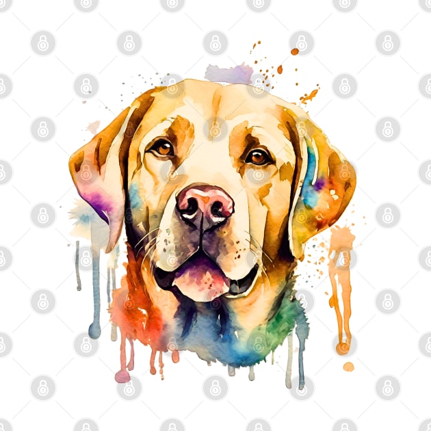 Adorable Watercolor Labrador Retriever by Doodle and Things