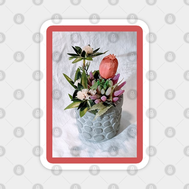 Hot Pot Succulents Magnet by Aday