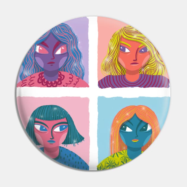 Girls Club Pin by MollyFergusonArt