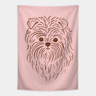 Affenpinscher (Pink and Brown) Tapestry