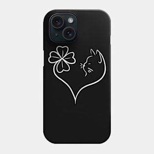 St Patrick's clover cat Phone Case