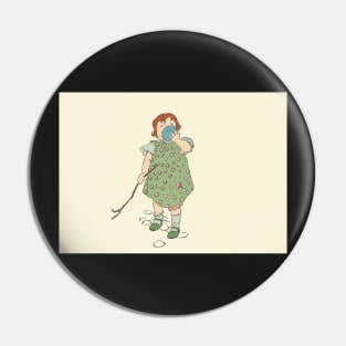 Young girl on an adventure Pin