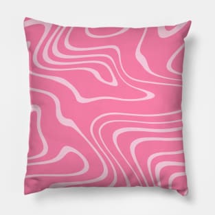 Pink Abstract Swirl Pattern Pillow