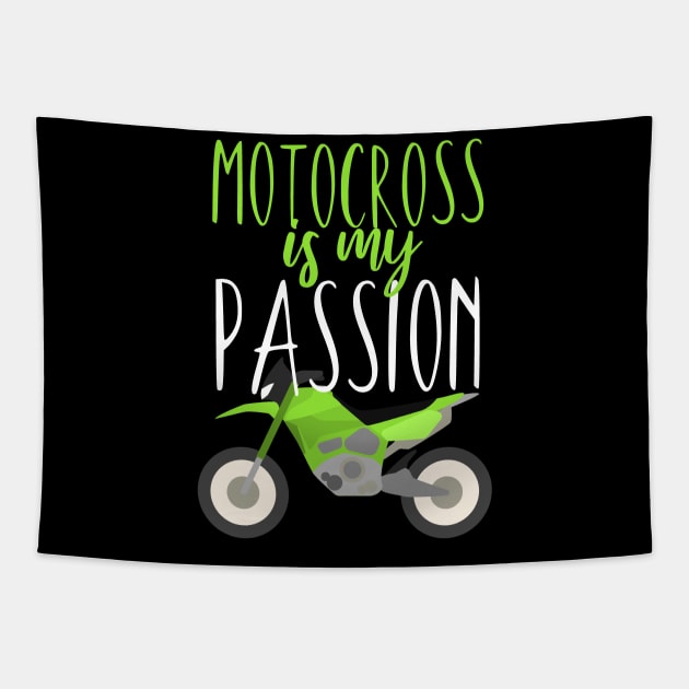 Motocross is my passion Tapestry by maxcode