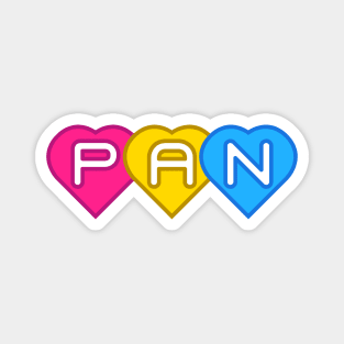 pansexual hearts Magnet