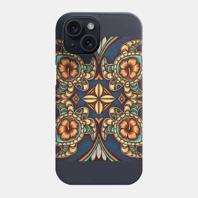 Tapa Turtles Phone Case by AprilAppleArt