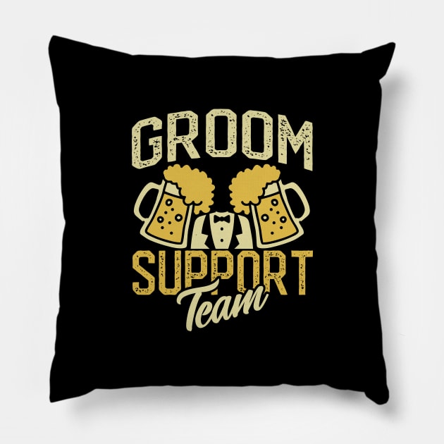 Groom SupportTeam - Bachelor Party Gift Pillow by biNutz