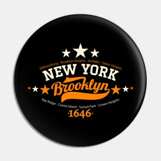 New York Brooklyn - Brooklyn Schriftzug - Brooklyn Logo Pin