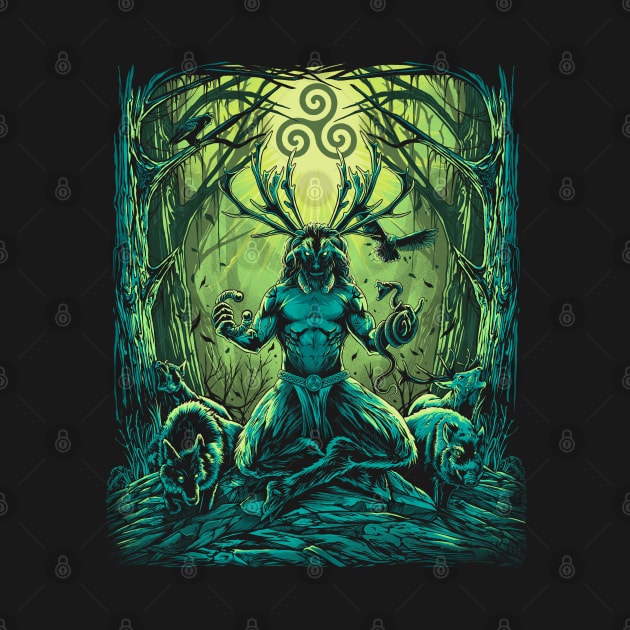 Cernunnos Celtic Mythology God Pagan Irish Scottish Wicca by Blue Pagan