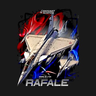 Dassault Rafale Avion de Chasse Armée de l'air  Française T-Shirt