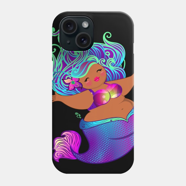 Purple Chubby Mermaid Phone Case by Toni Tees