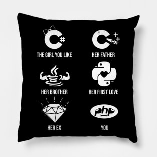 The Girl You Like Meme Funny Programming Languages PHP Joke Pillow