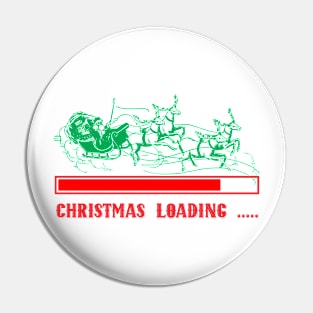 cool retro christmas loading gift Pin