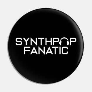 Synthpop Fanatic White Logo Pin