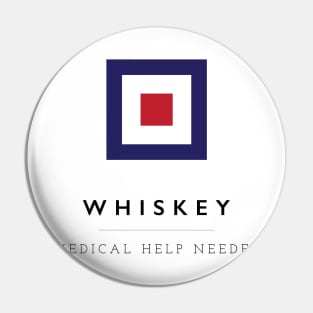 Whiskey: ICS Flag Semaphore Pin